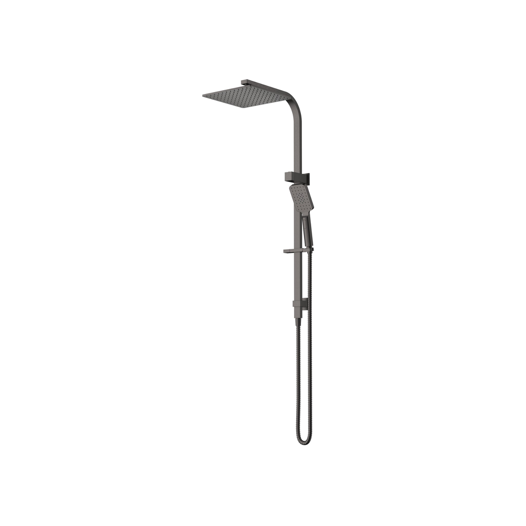 Bella Vista Dual Shower Rail Square Black