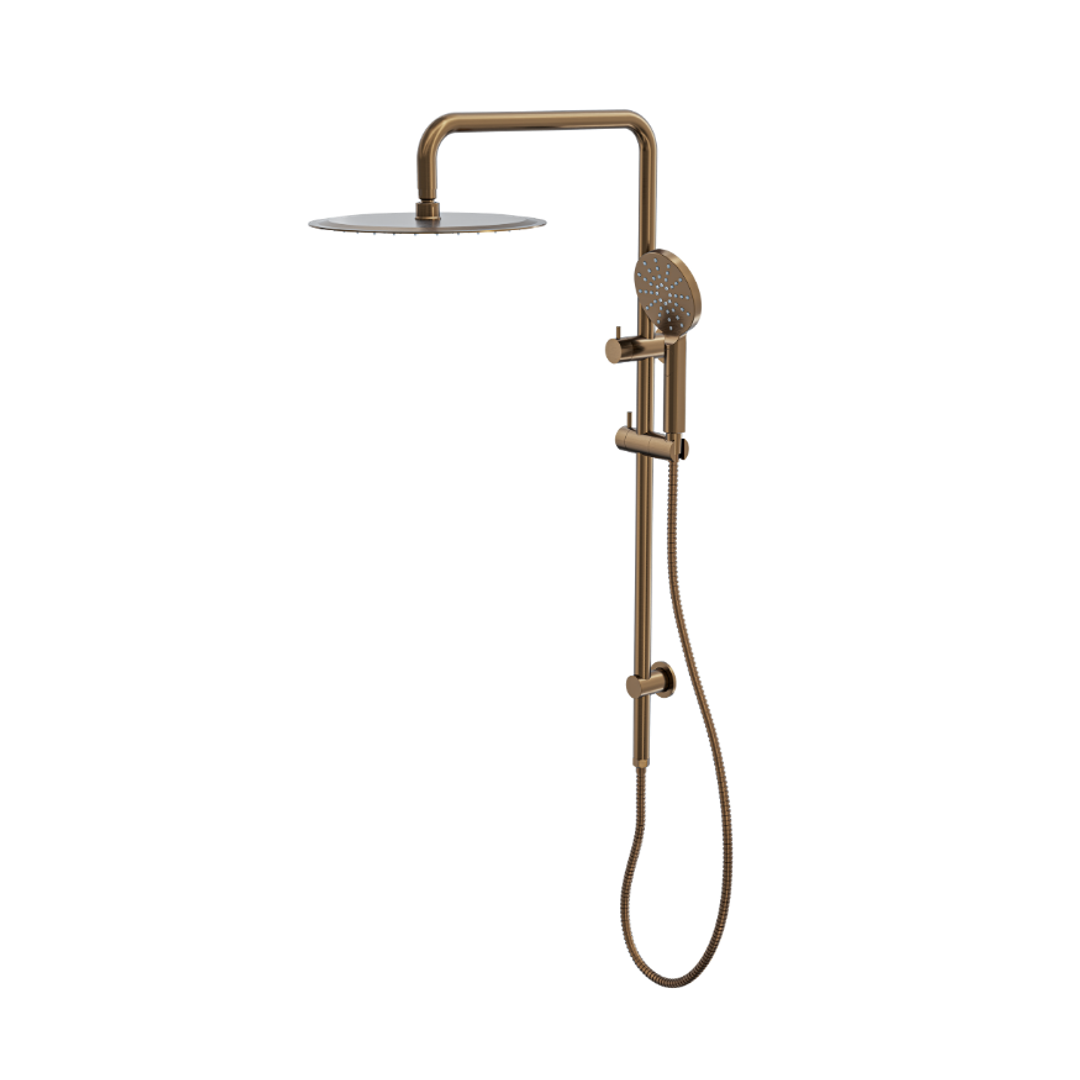 Linsol Sofia Shower Combo With Multifunction Handpiece And 300Mm Round Head Aged Bronze