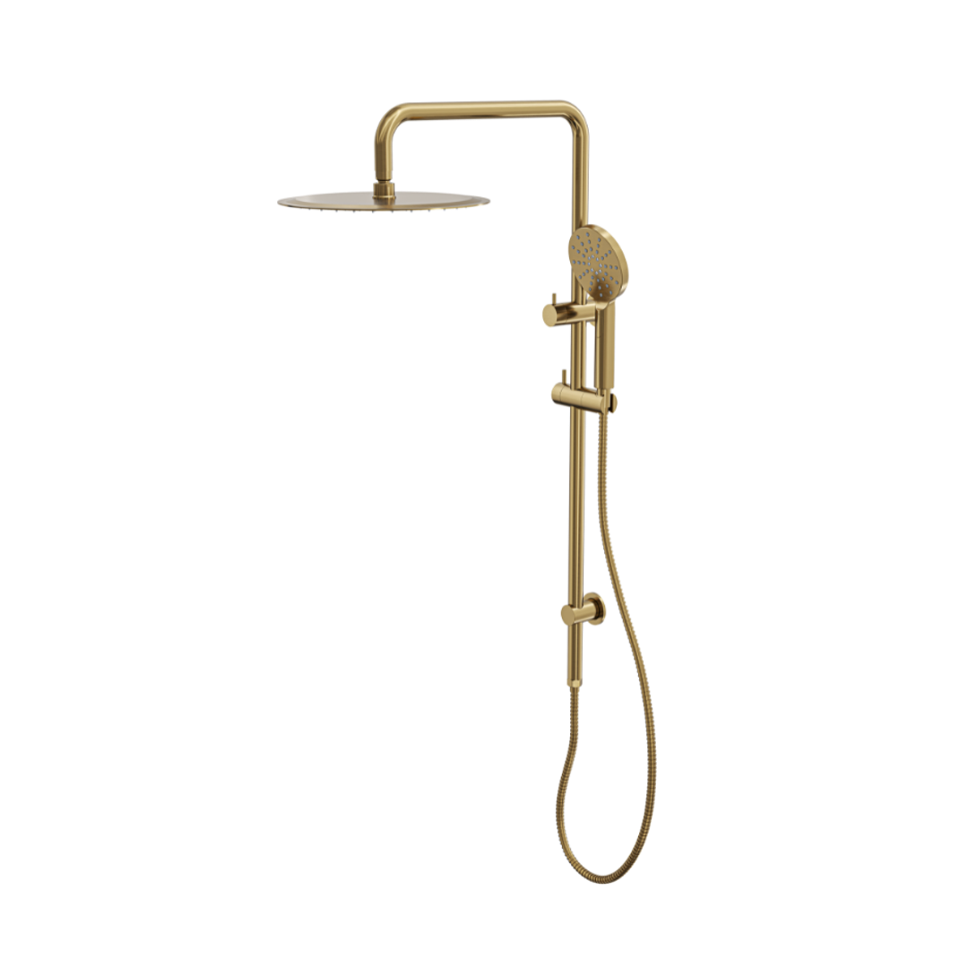 Linsol Sofia Shower Combo With Multifunction Hand Piece & 300Mm Round Head Brushed Brass