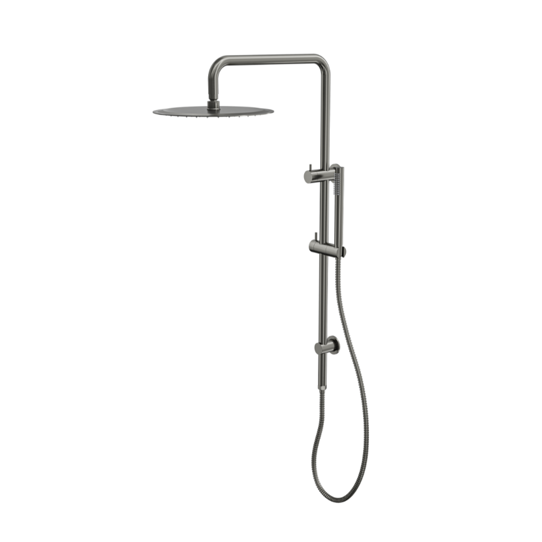 Linsol Sofia Shower Combo With Slim Handpiece And 300Mm Round Head Gunmetal