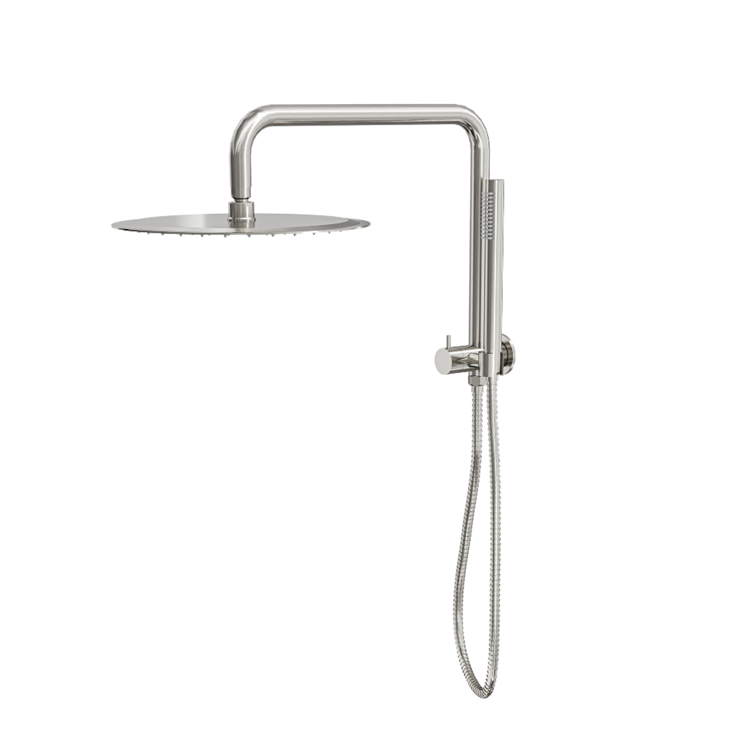 Linsol Sofia Short Shower Combo With Slim Handpiece And 300Mm Round Head Brushed Nickel