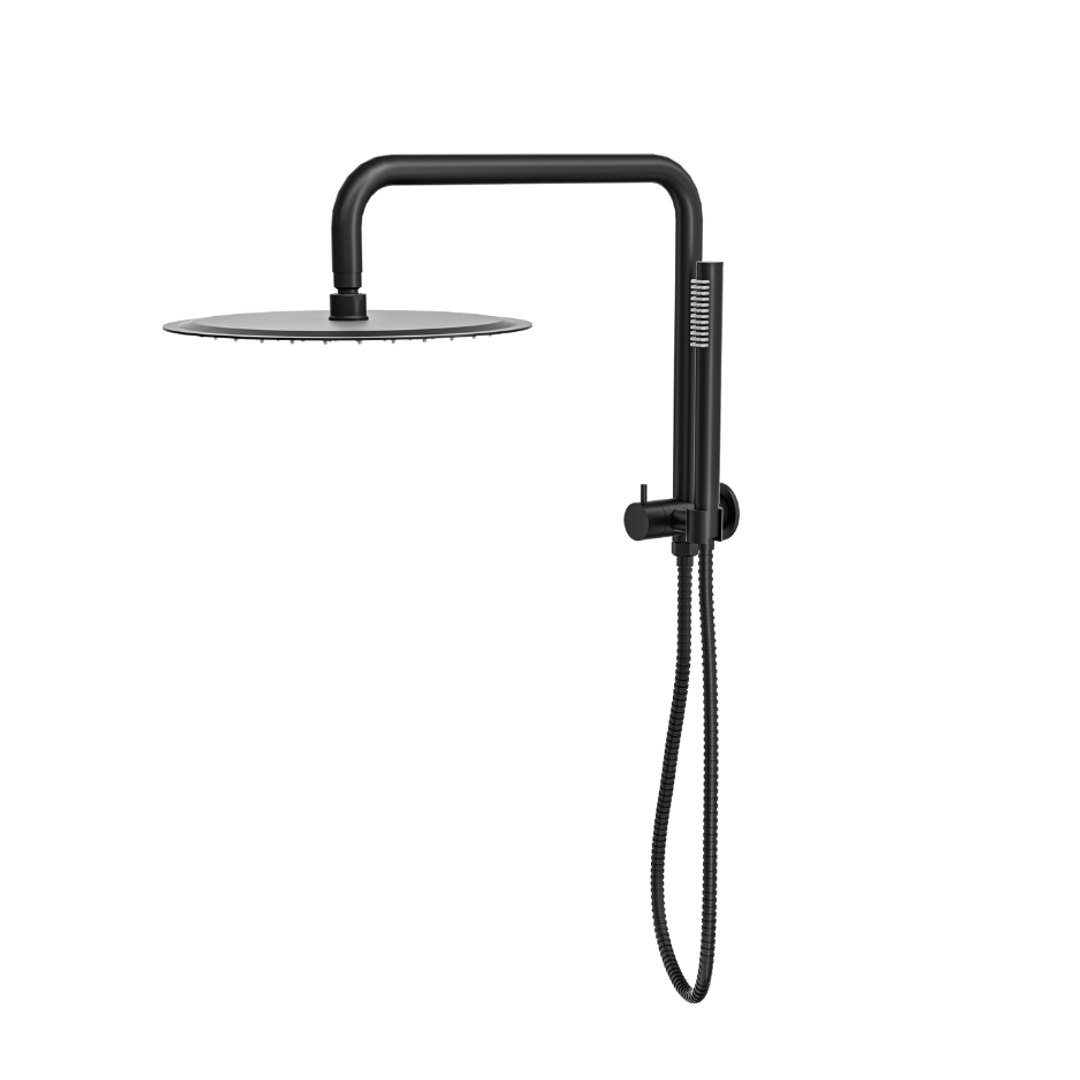 Linsol Sofia Short Shower Combo With Slim Handpiece And 300Mm Round Head Matte Black