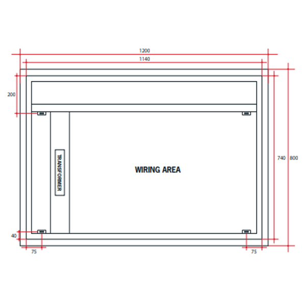 Thermogroup Backlit Rectangle Mirror With Cool Light 1200x800mm 108Watts - Includes Mirror Demister