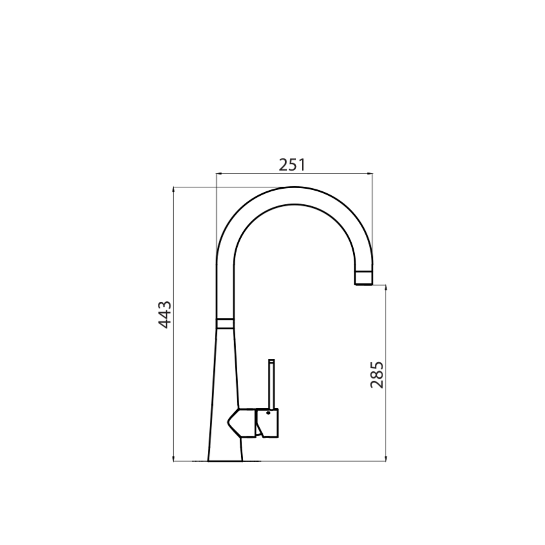 Oliveri Stainless Steel Stainles Goose Neck Mixer LEAD FREE