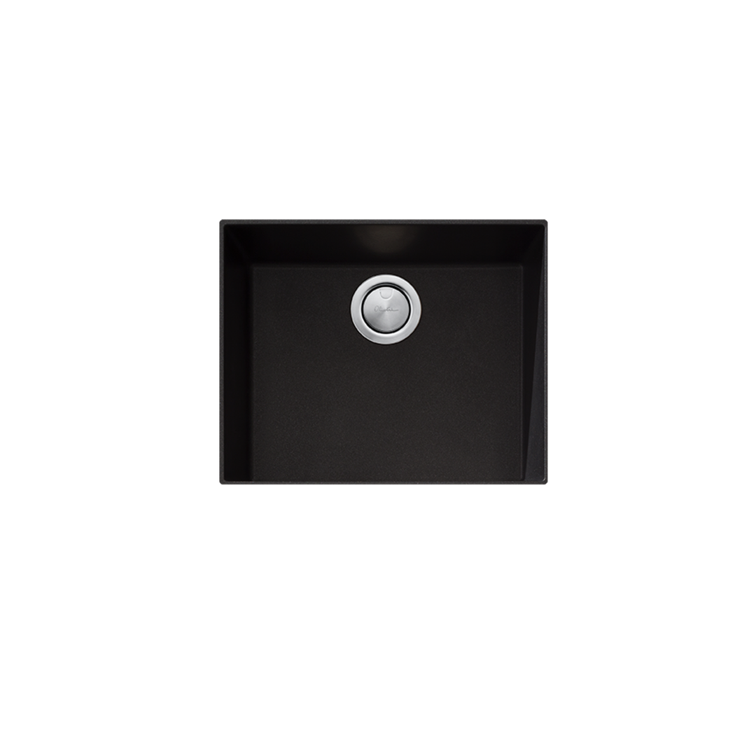 Oliveri Santorini Black Large Bowl Undermount Sink Nth