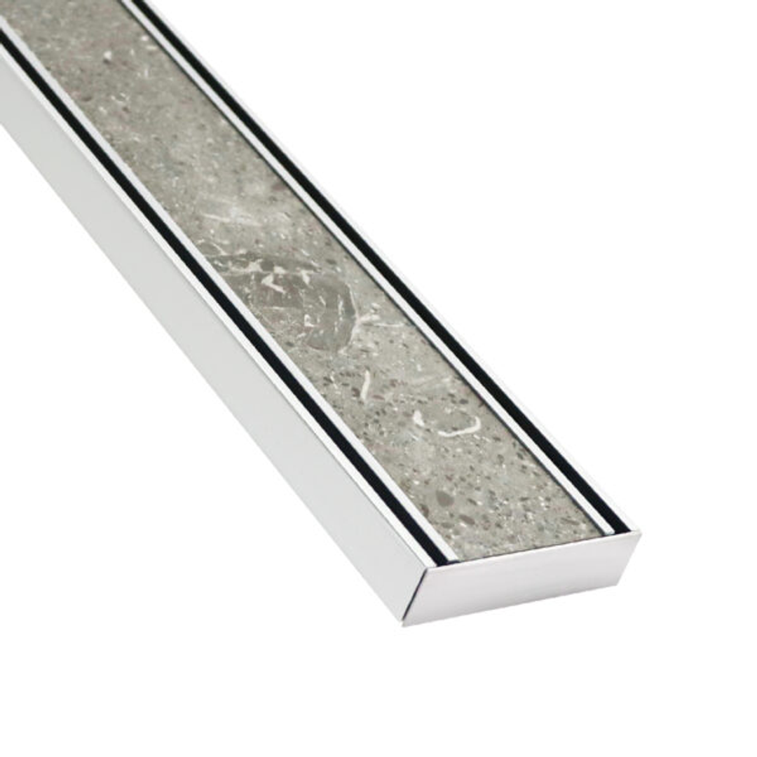 Lauxes Grates Slimline Tile Insert Shower Pack 26 Silver 2M