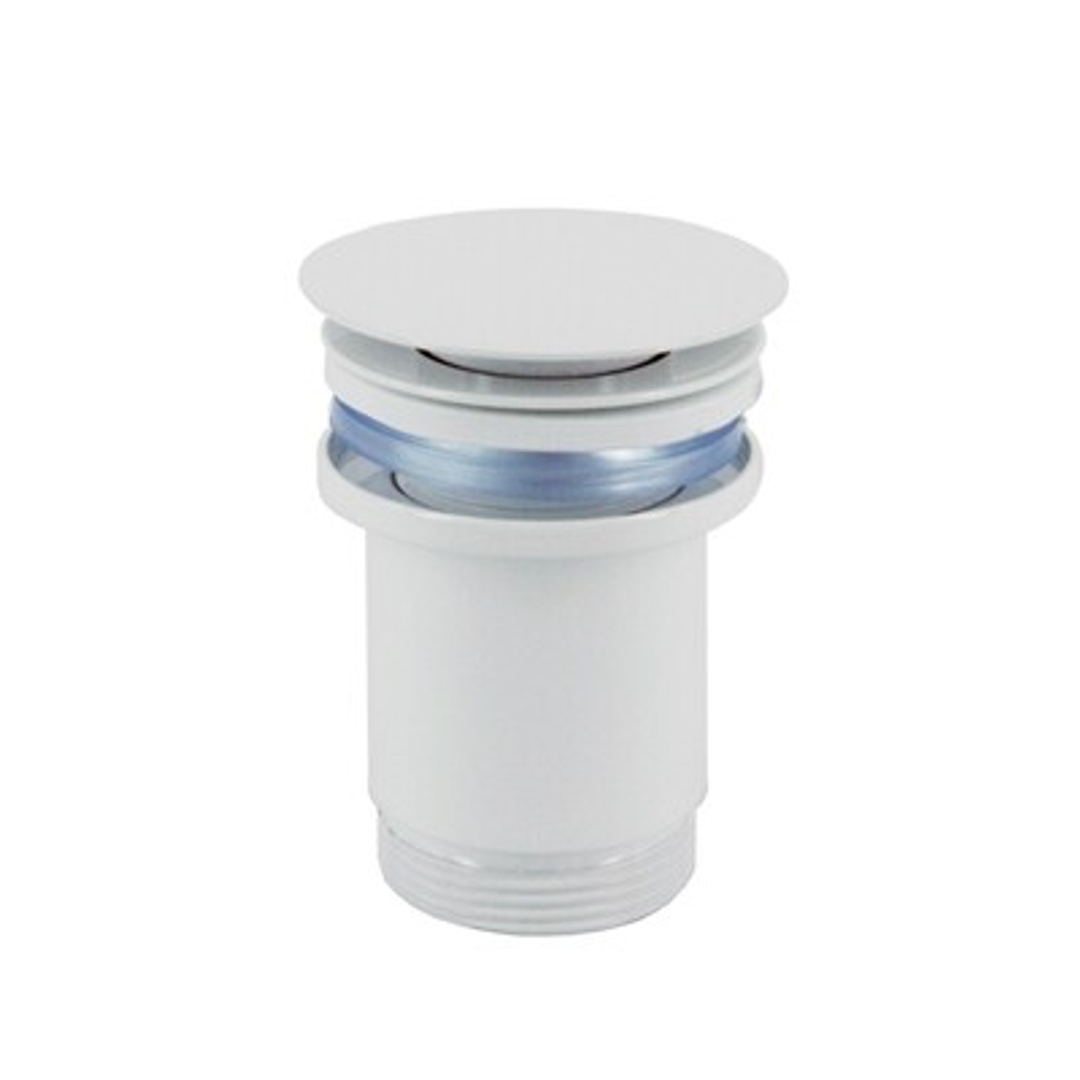 Streamline Arcisan Brass Pop Up Waste No Overflow Gloss White