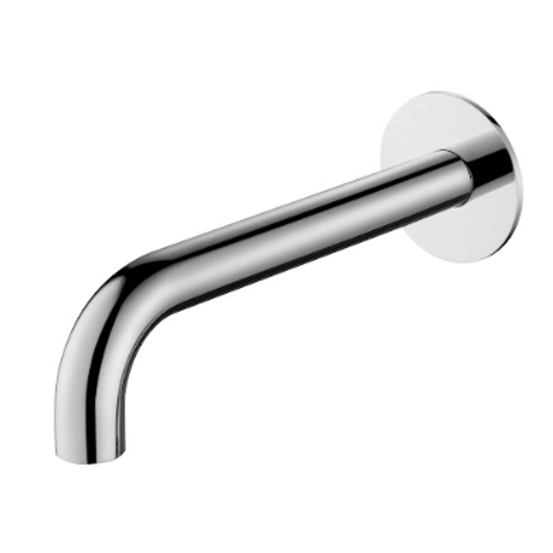 Bella Vista Mica Bath Spout Curved 250mm Chrome
