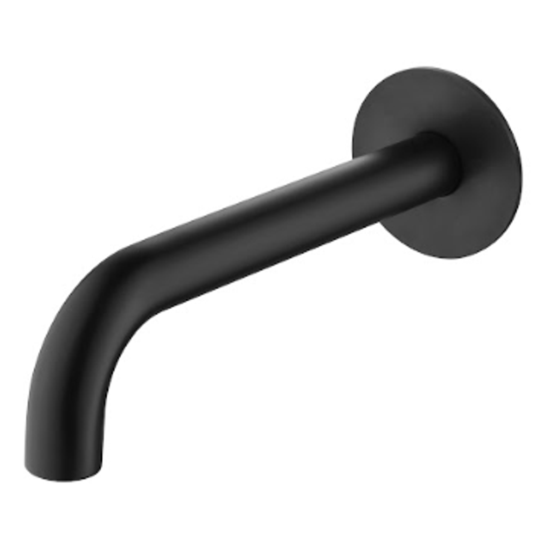Bella Vista Mica Bath Spout Curved 220mm Black