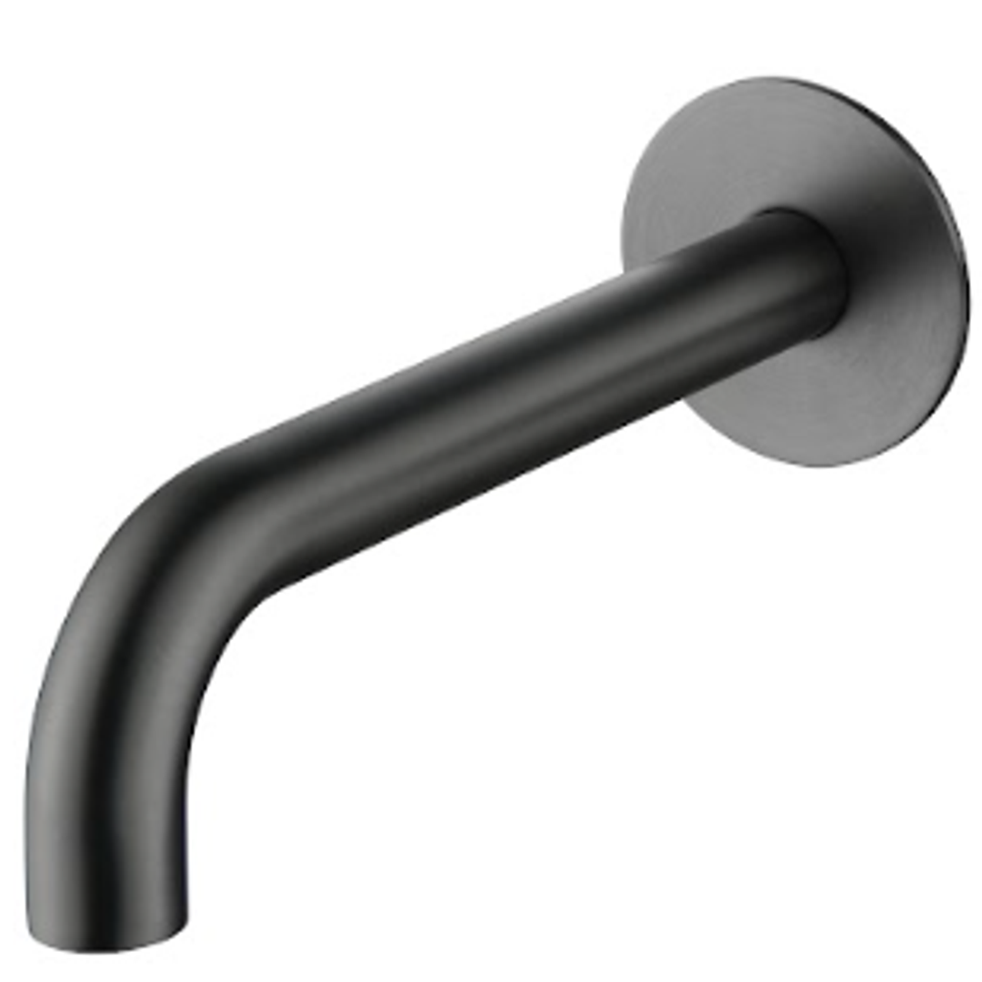 Bella Vista Mica Bath Spout Curved 160mm Gun Metal