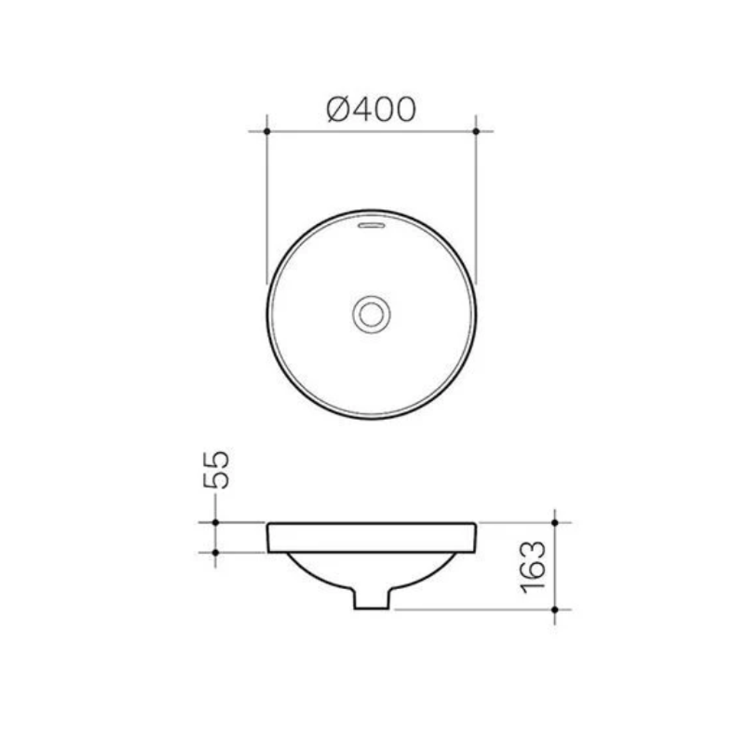 Clark Round Inset Basin 400mm