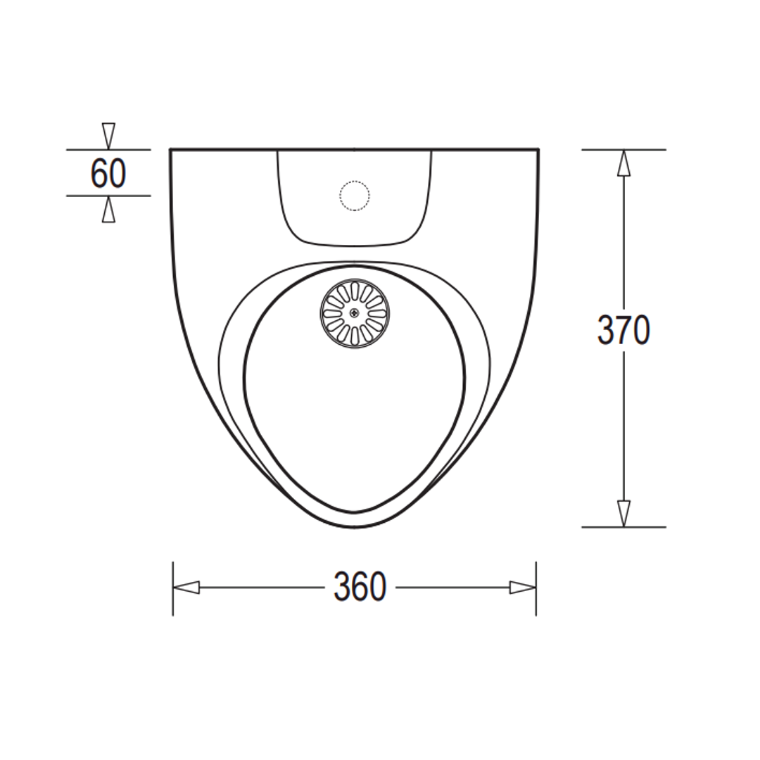 Gemini Life Wall Hung Top Entry Urinal J6000