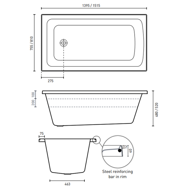 Shenseki Spa Contour 12 Jetss 1510mm