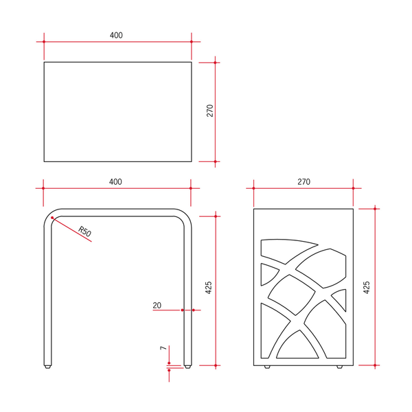 Thermogroup Ivy Shower Stool 400X270Mm - White