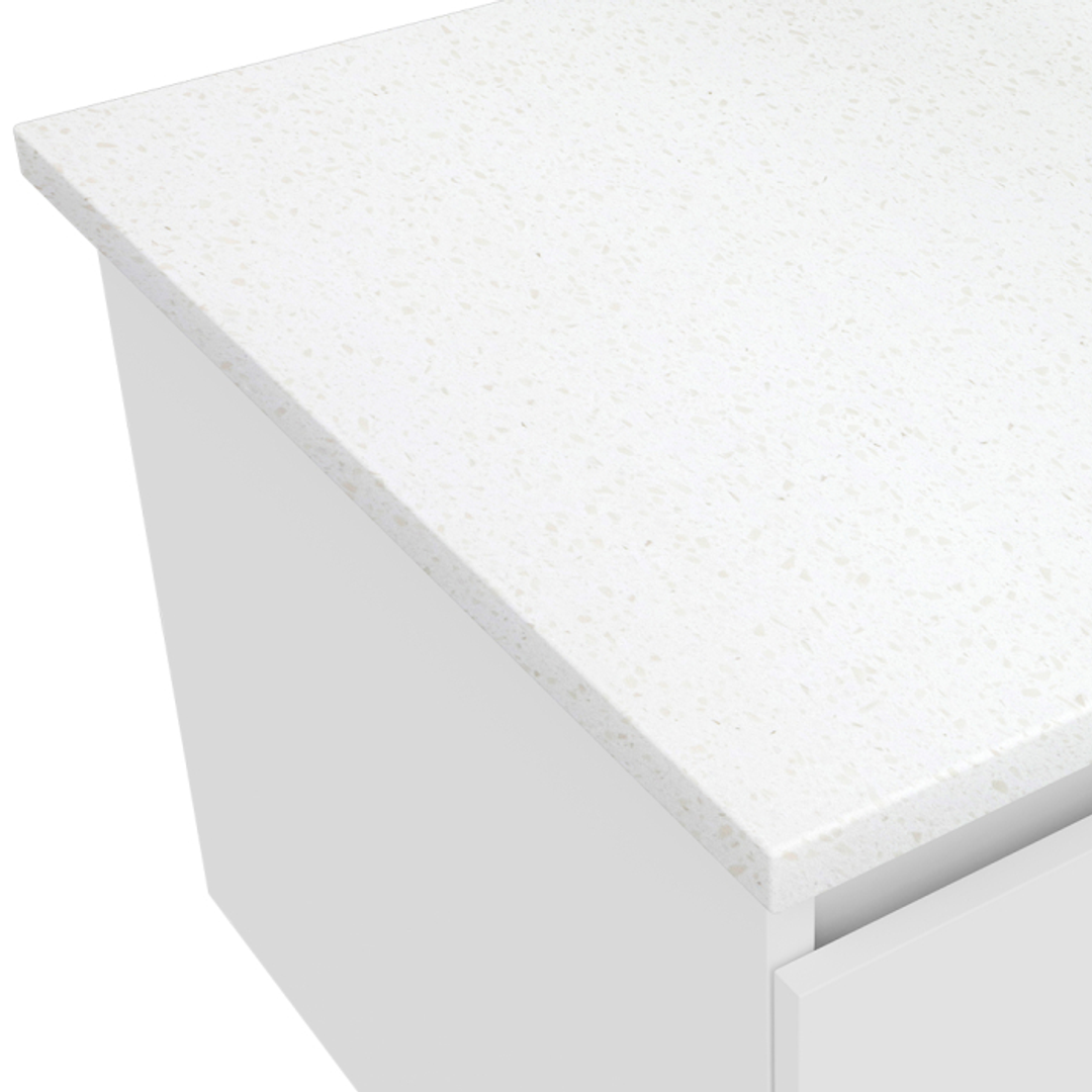 Fienza Edge 450 Ensuite Wall-Hung Vanity, No Overflow, Satin White