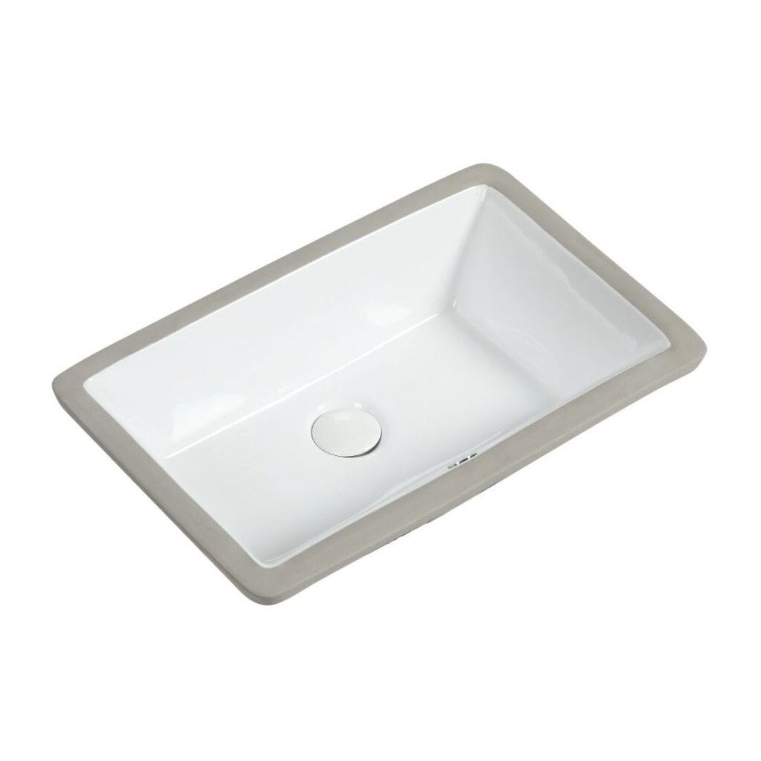 Zumi Sotto U/Mount Basin 530X340X170Mm Gloss White With 40Mm Pop Up Waste & Adaptor