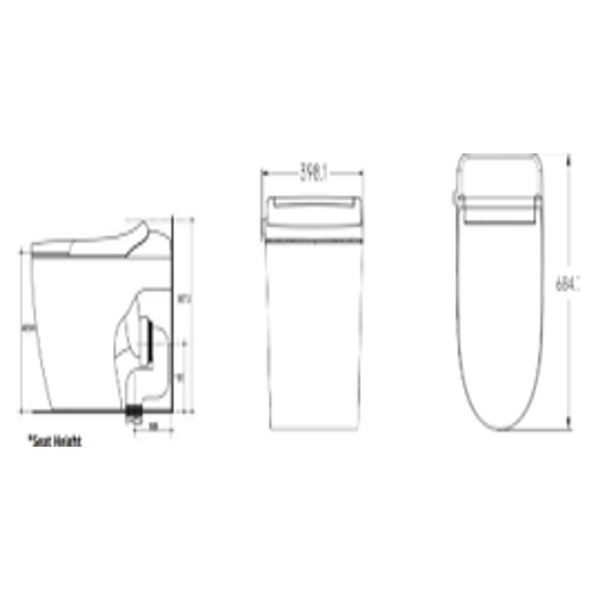 St George Byron Intelligent Toilet Suite White