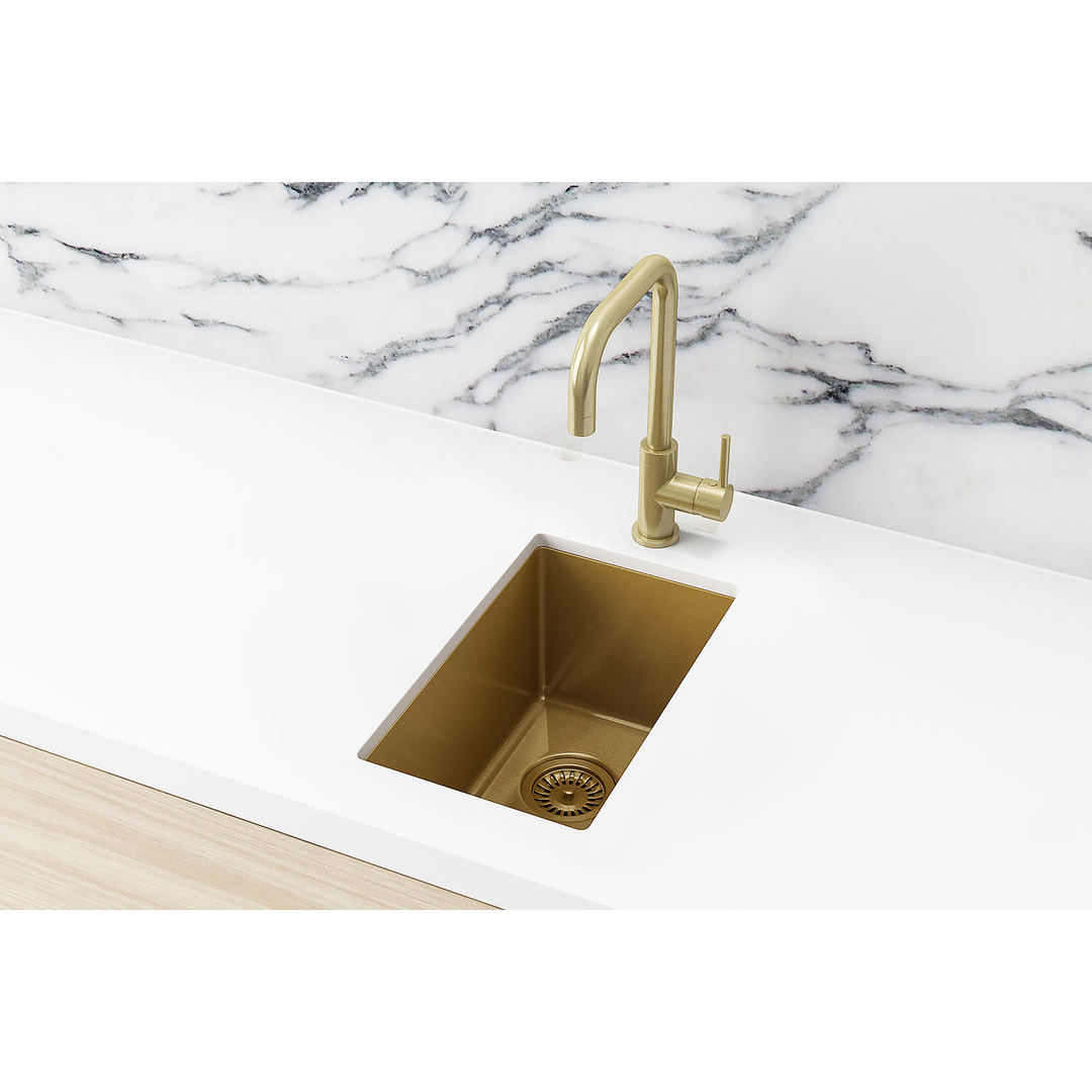 Meir Bar Sink Single Bowl 382mm X 272mm - Brushed Bronze Gold