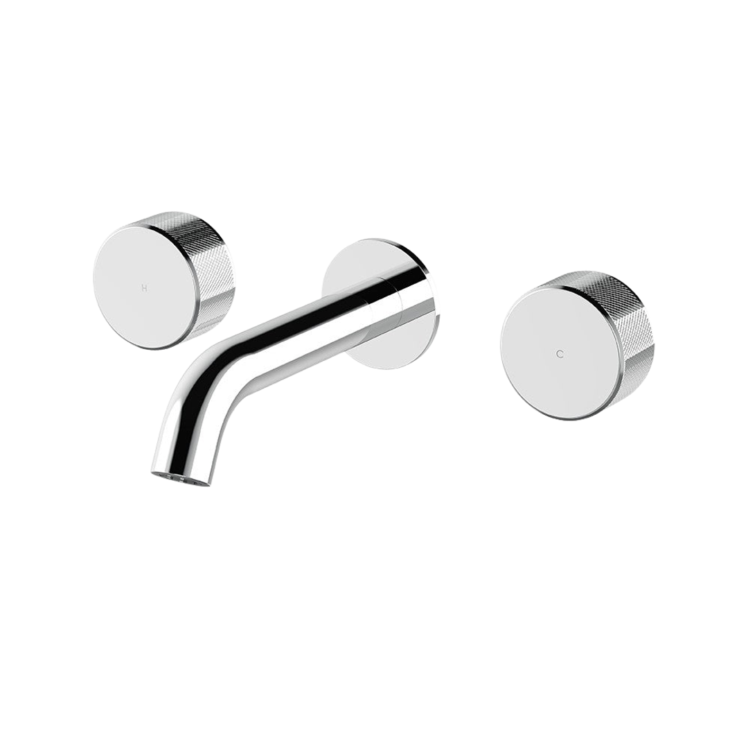 Streamline Trillion Wall Basin Set 150Mm Centre Spout Brushed Nickel