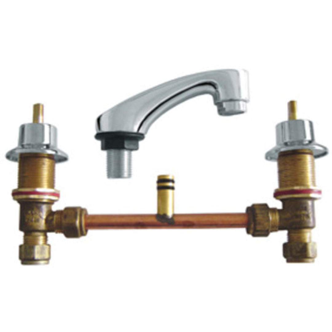 Basin Set Deluxe C/P Flat Spindle