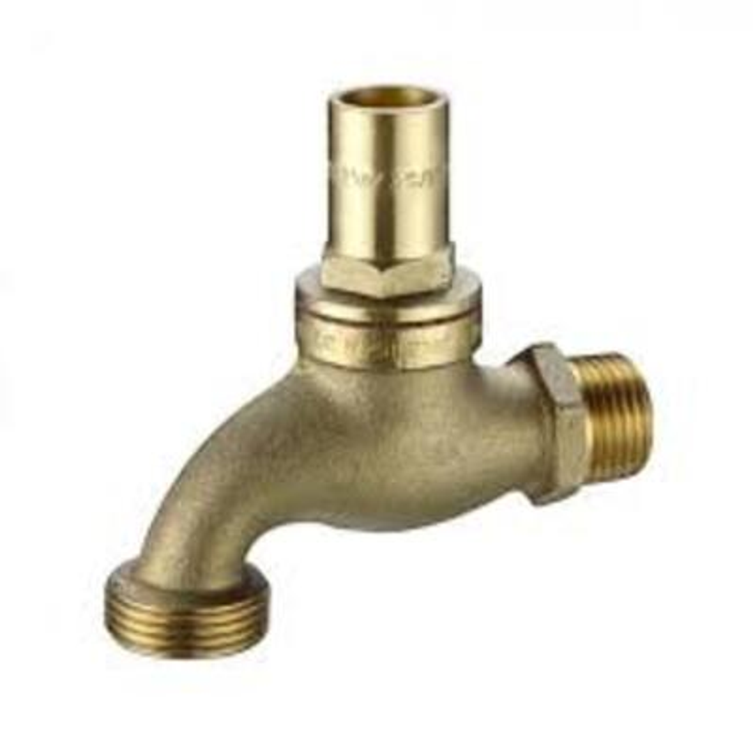 Male Hose Bib Vandal Proof 12Mm Brass (Flat)