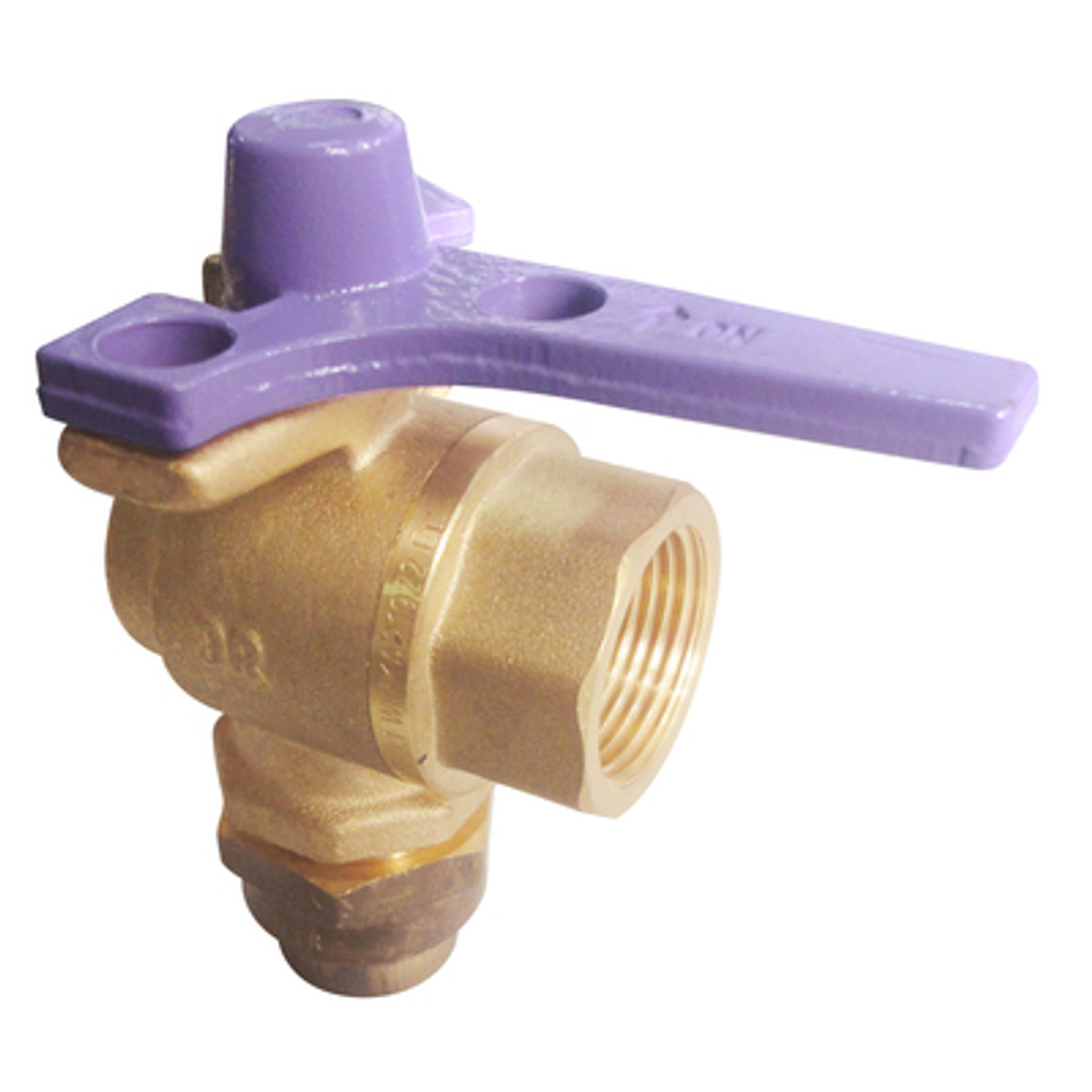 Meter 20Mm Right Angle Ball Valve (Comp X Fi) Lilac R/Water