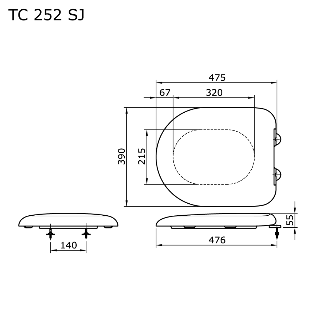 TOTO Soft Close Seat TC252SJ