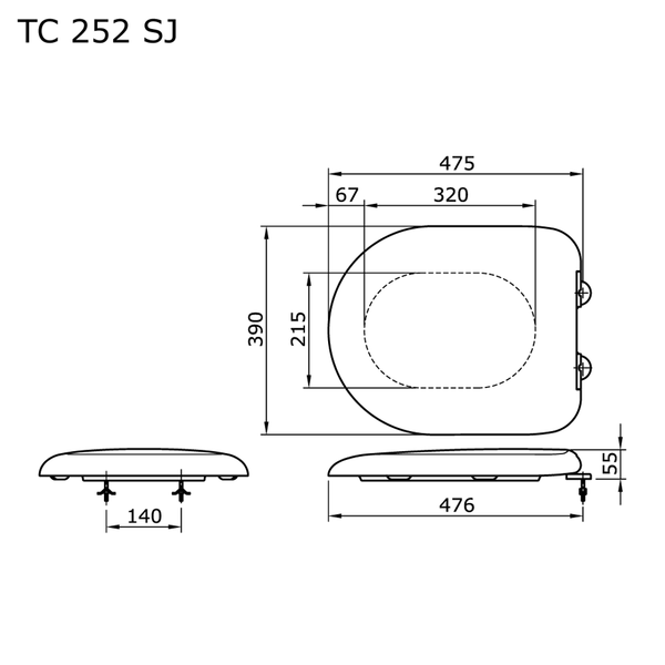 TOTO Soft Close Seat TC252SJ