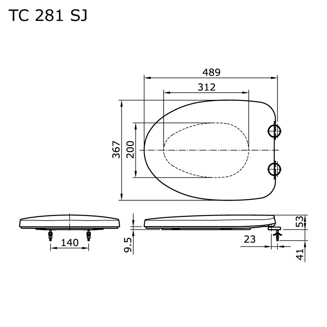 TOTO Duroplast Seat & Cover Metal Hinges & Soft Closing Elongated