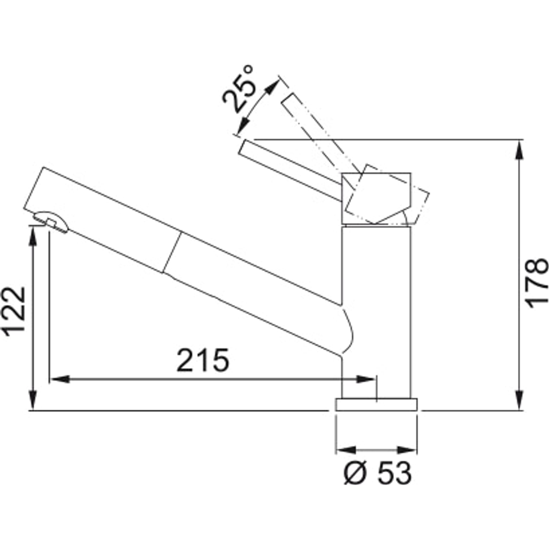 Franke Taros Tap Pull Out Stainless Steel 115.0381.036