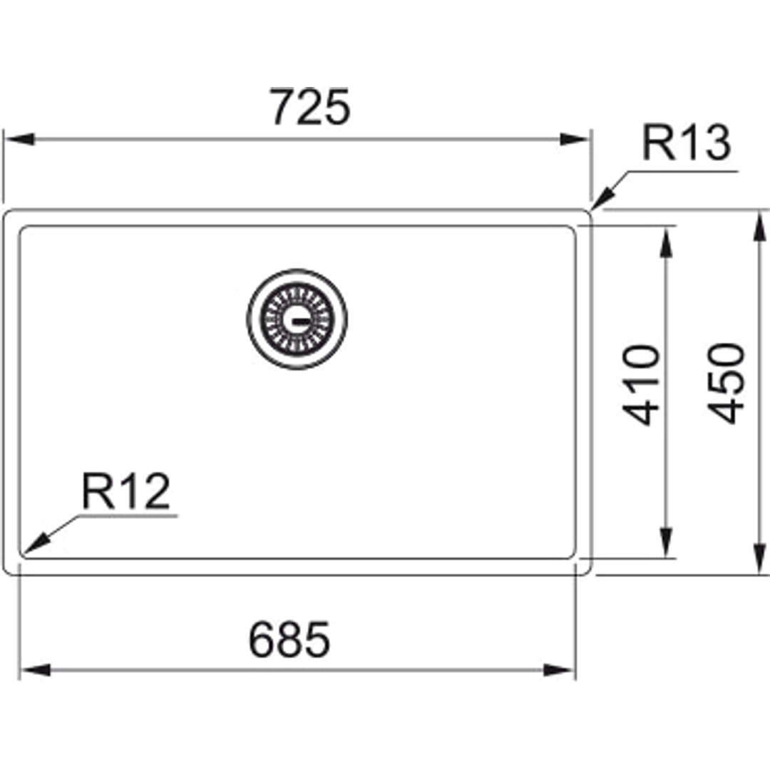 Bolero Single Bowl 685mm (Partno Box210-68)(Franke P#:101.0382.562)
