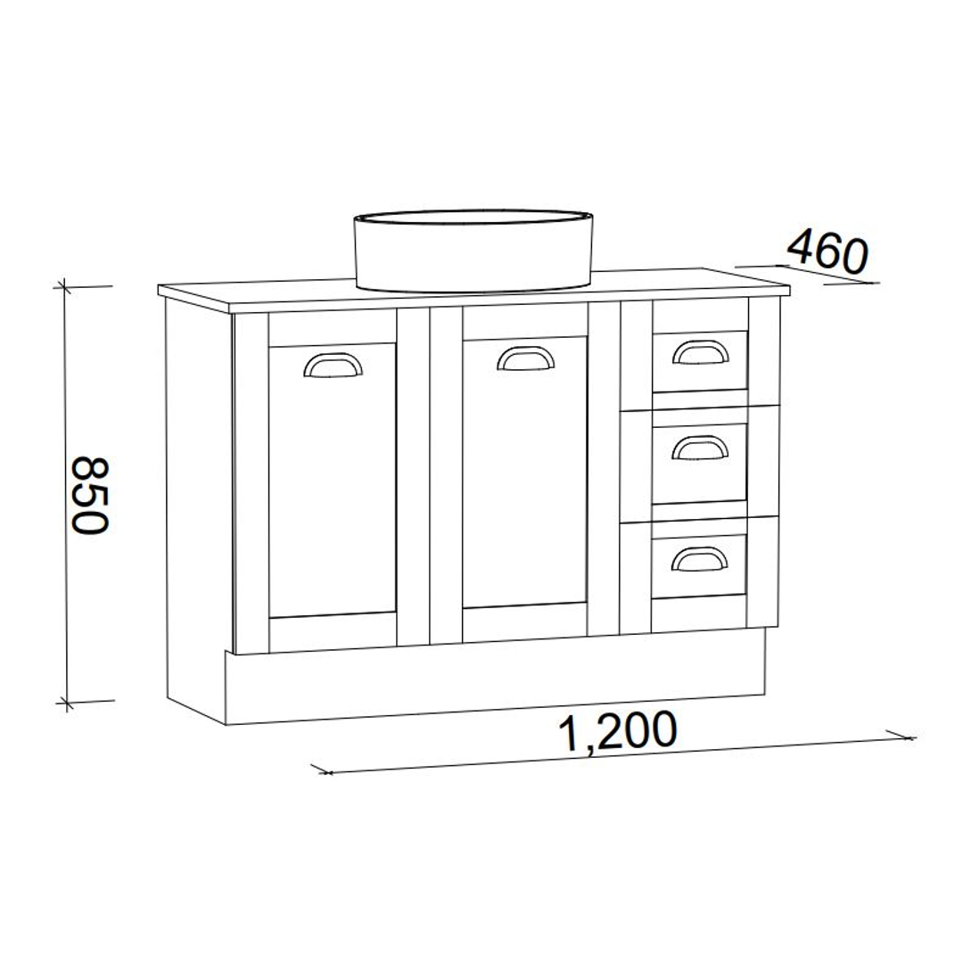 Timberline Victoria F/Stand 1200 Vanity Inc Alpha Top