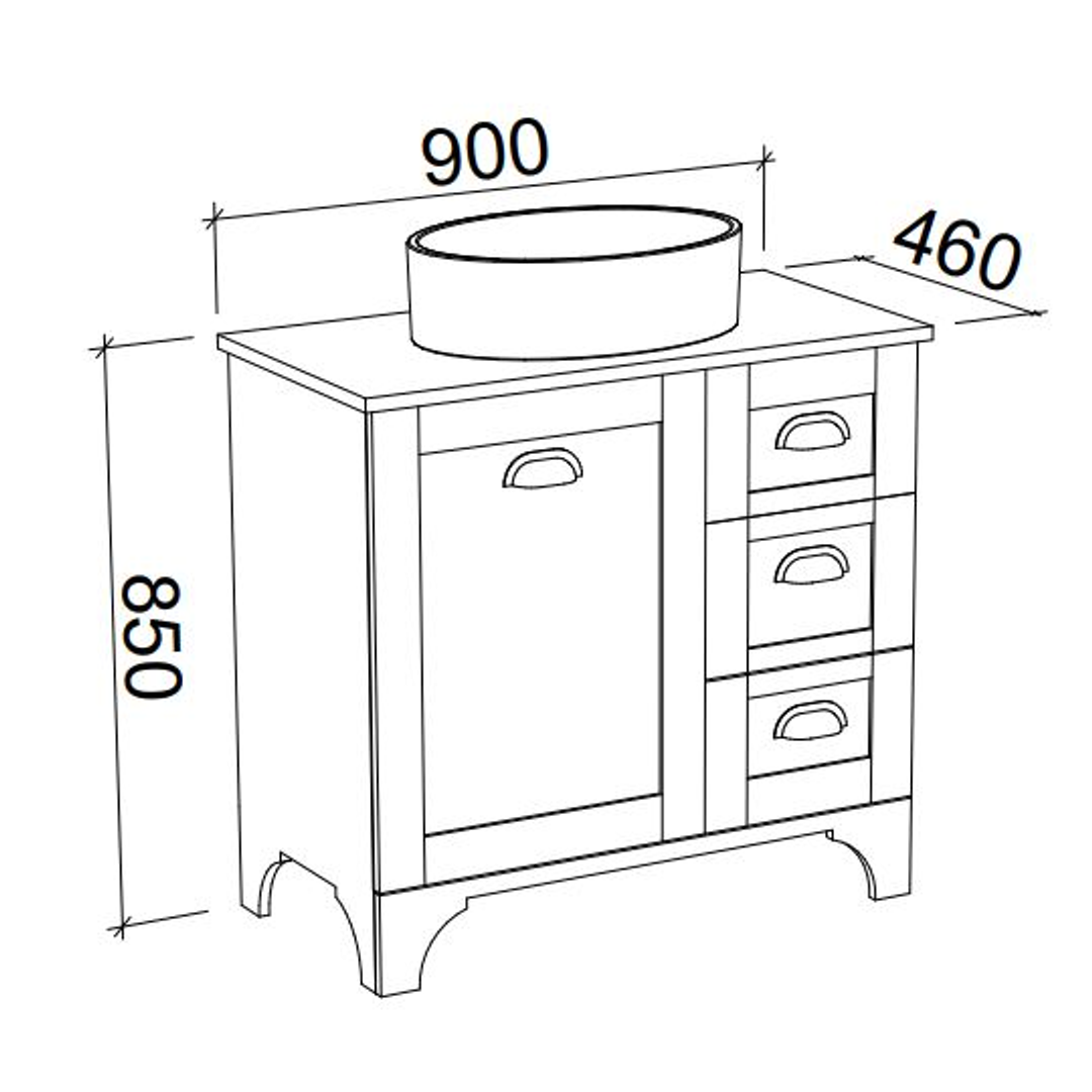 TIMBERLINE WINDSOR 900MM VANITY CENTRE WHITE GLOSS BASIN SS TOP FLOOR STAND