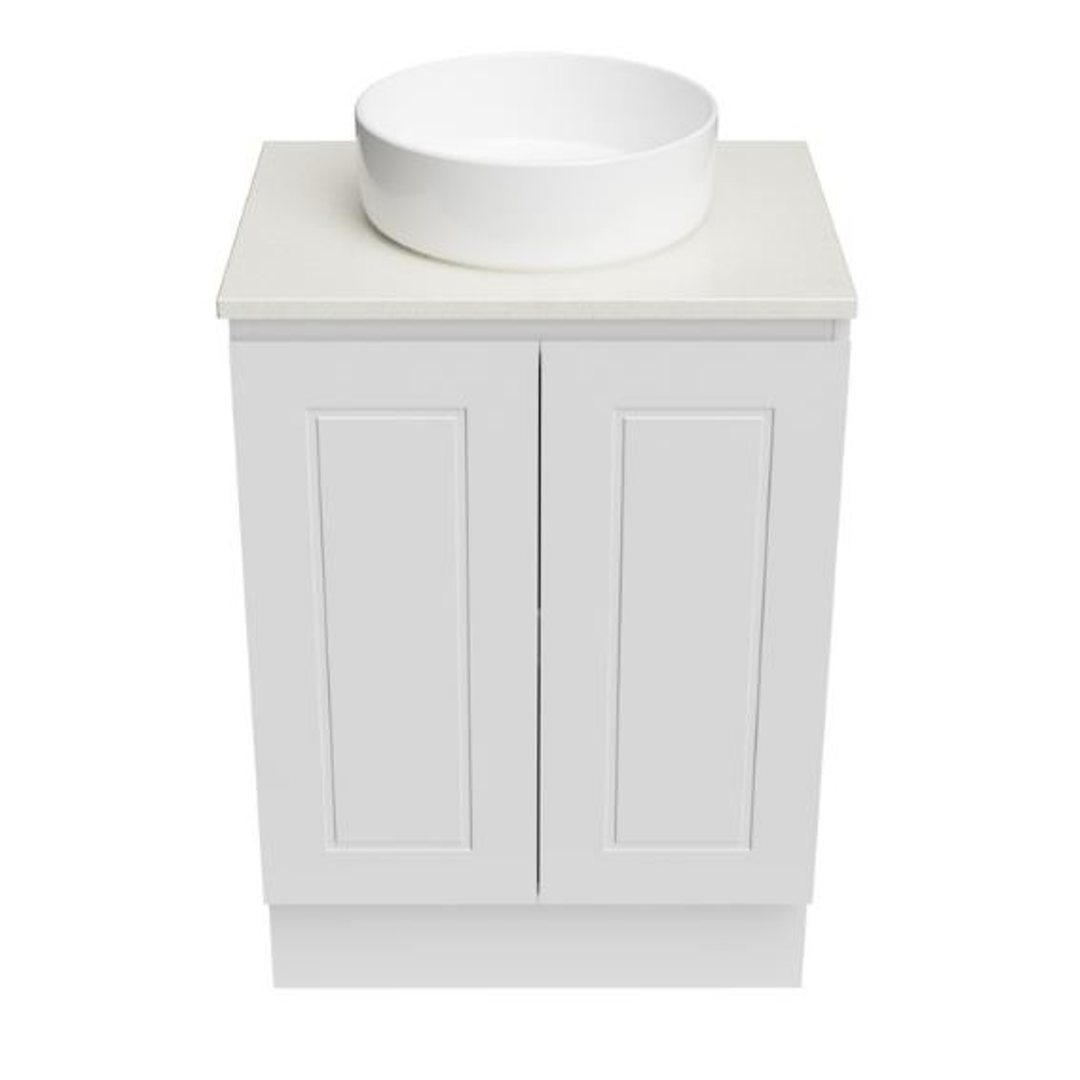 Timberline Nevada Classic Vanity 600 Silksurface White Gloss A/C Basin F/Stand