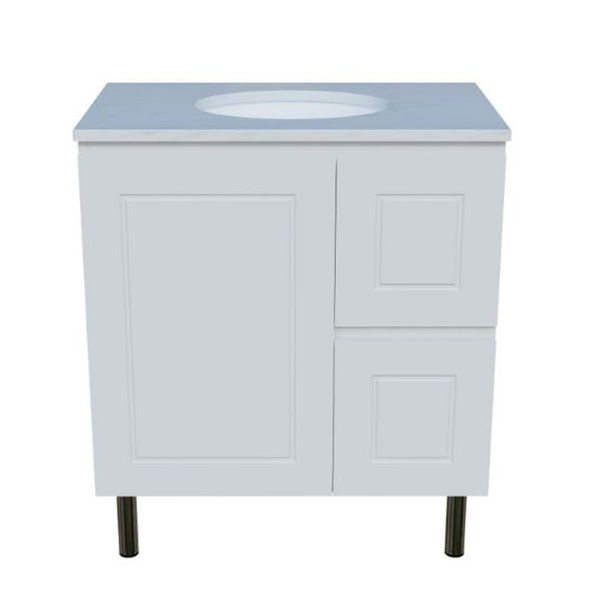 Timberline Nevada Classic Vanity 750 Silksurface White Gloss U/C Basin On Legs