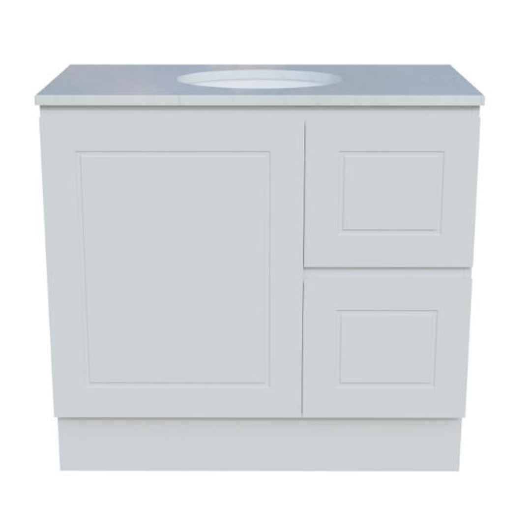 Timberline Nevada Classic Vanity 900 Silksurface White Gloss U/C Basin F/Stand