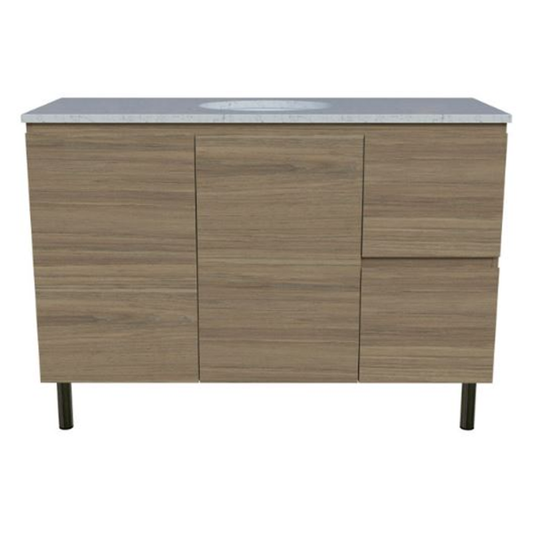 Timberline Nevada Vanity 1200mm Right Wg Basin Silksurface Uc Top On Legs