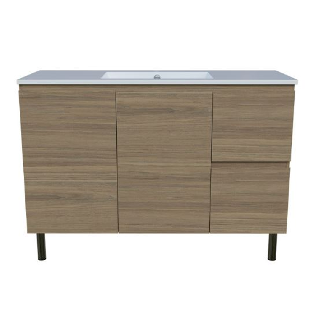 Timberline Nevada Vanity 1200 Alpha Offset Ceramic Top On Legs