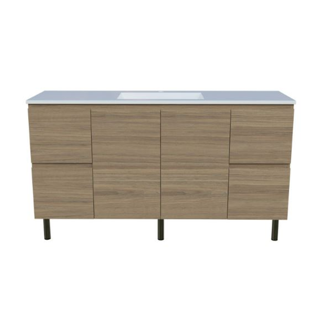 Timberline Nevada Vanity 1500 Single Bowl Regal Acrylic Top On Legs