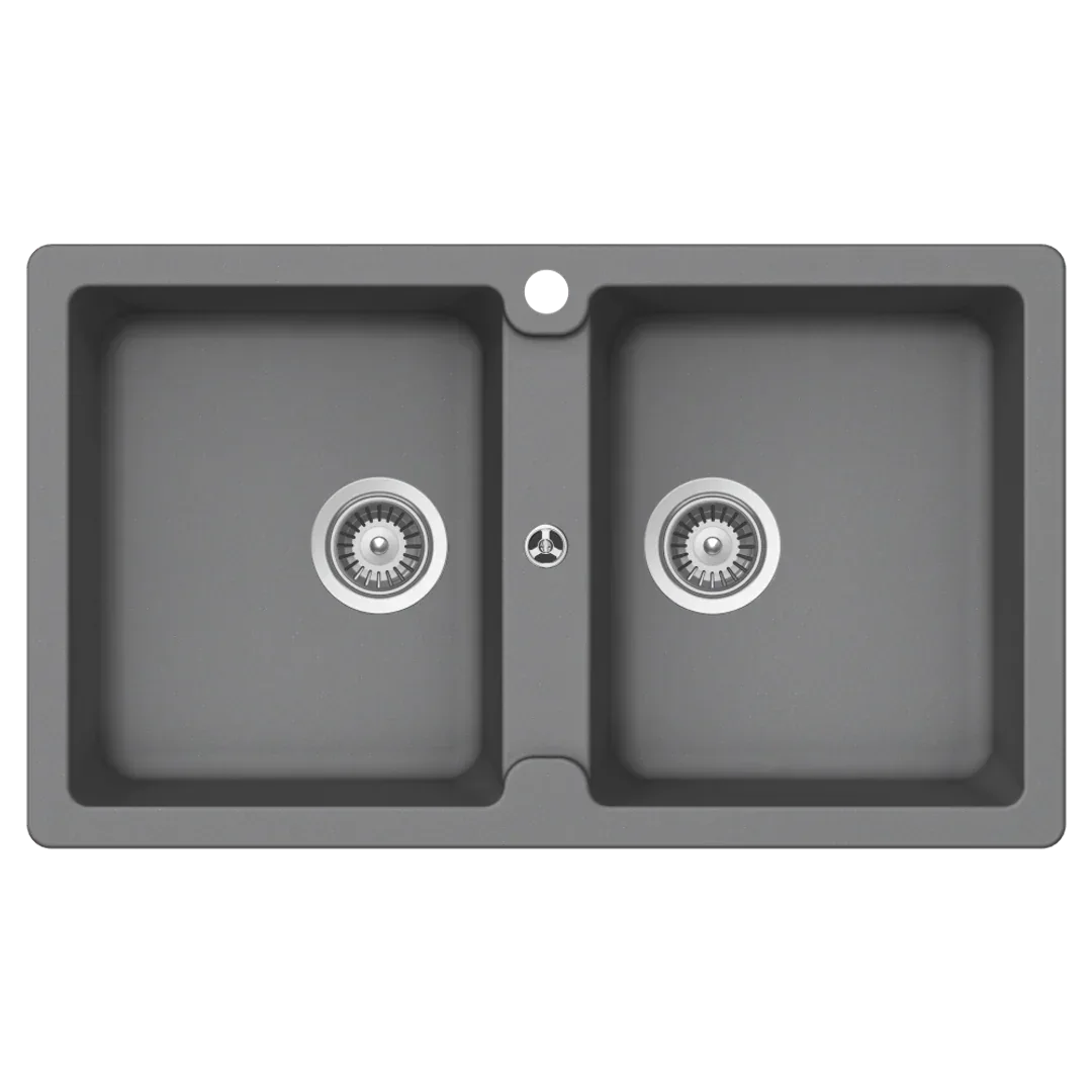 Abey Schock Typos Double Bowl Sink Croma Tn200Cr - Burdens Plumbing