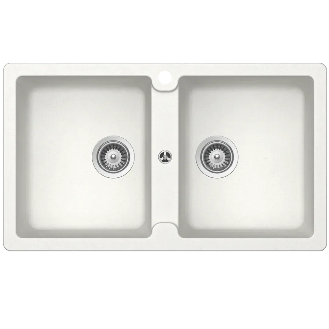 Abey Schock Typos Double Bowl Sink Alpina - Burdens Plumbing
