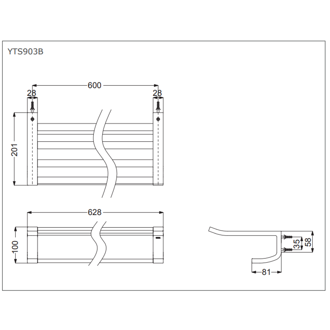TOTO G Series Towel Shelf YTS903B