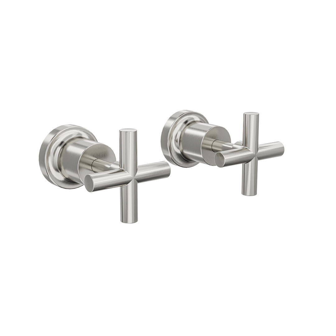 Linsol Tre Cross Handle Wall Tops - Chrome