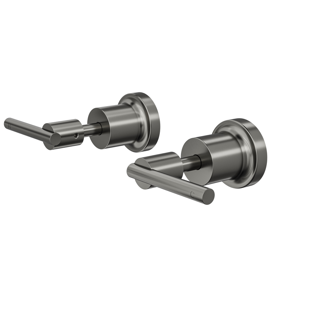 Linsol Tre Lever Handle Wall Tops - Gunmetal