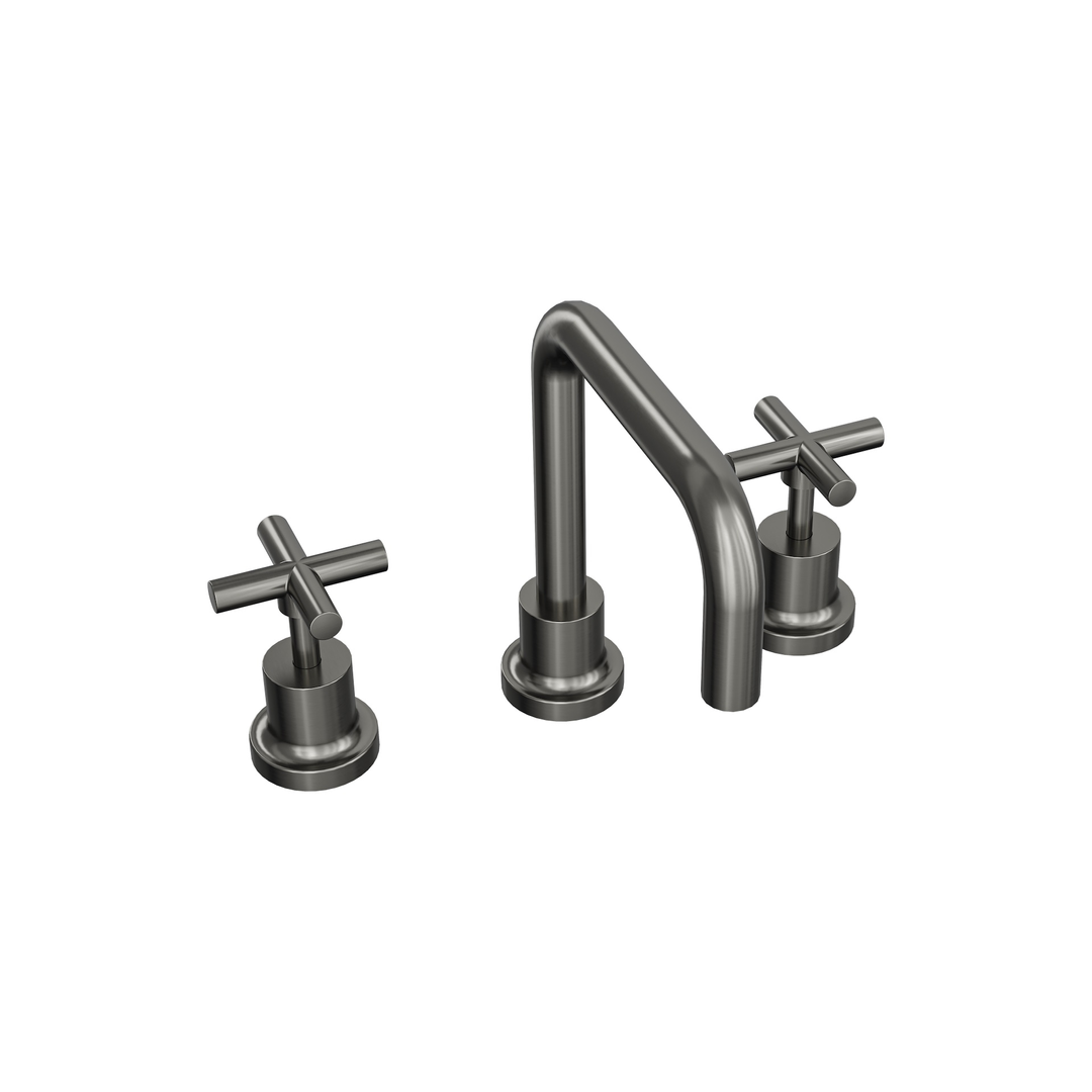 Linsol Tre Cross Handle Basin Set - Gunmetal