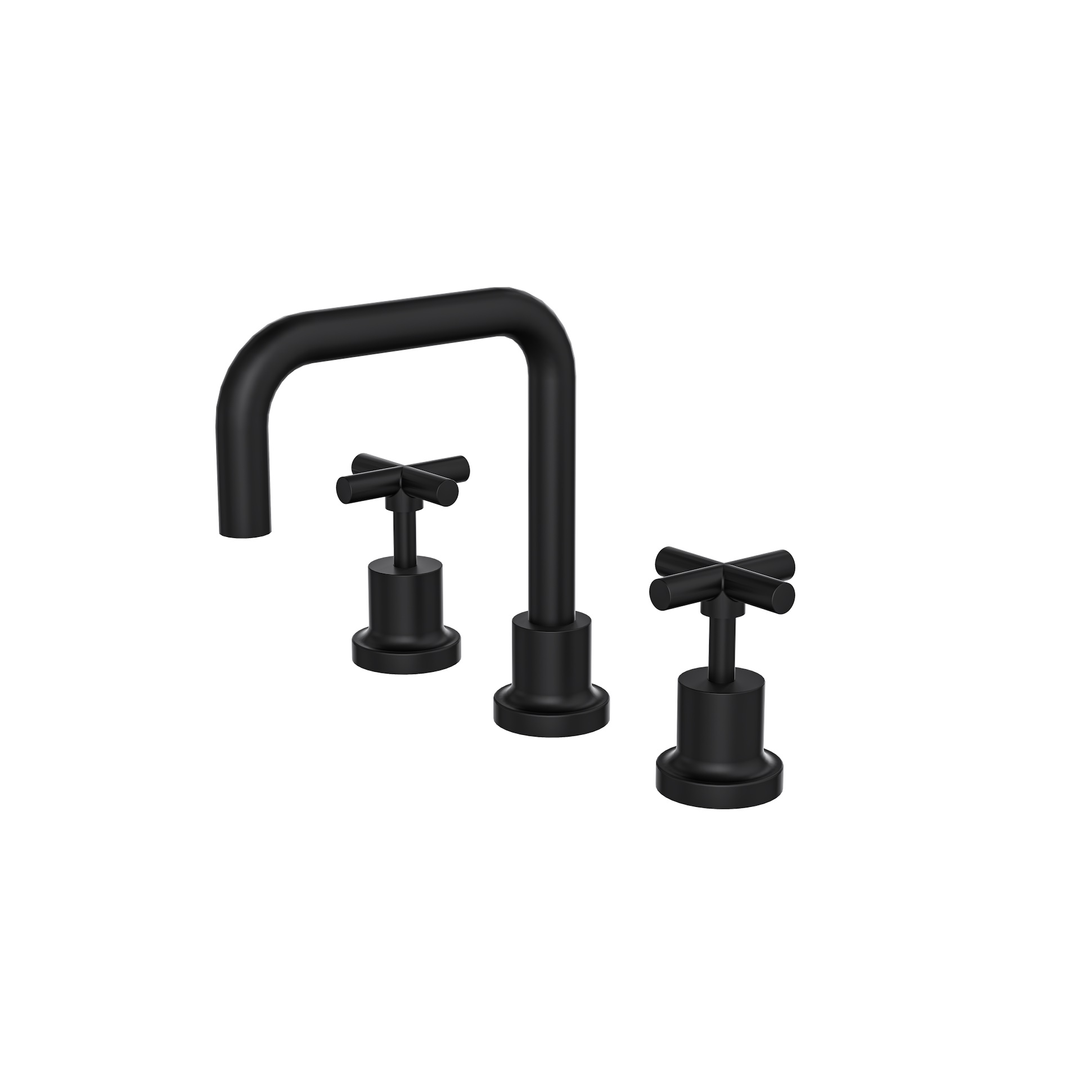 Linsol Tre Cross Handle Basin Set - Matte Black