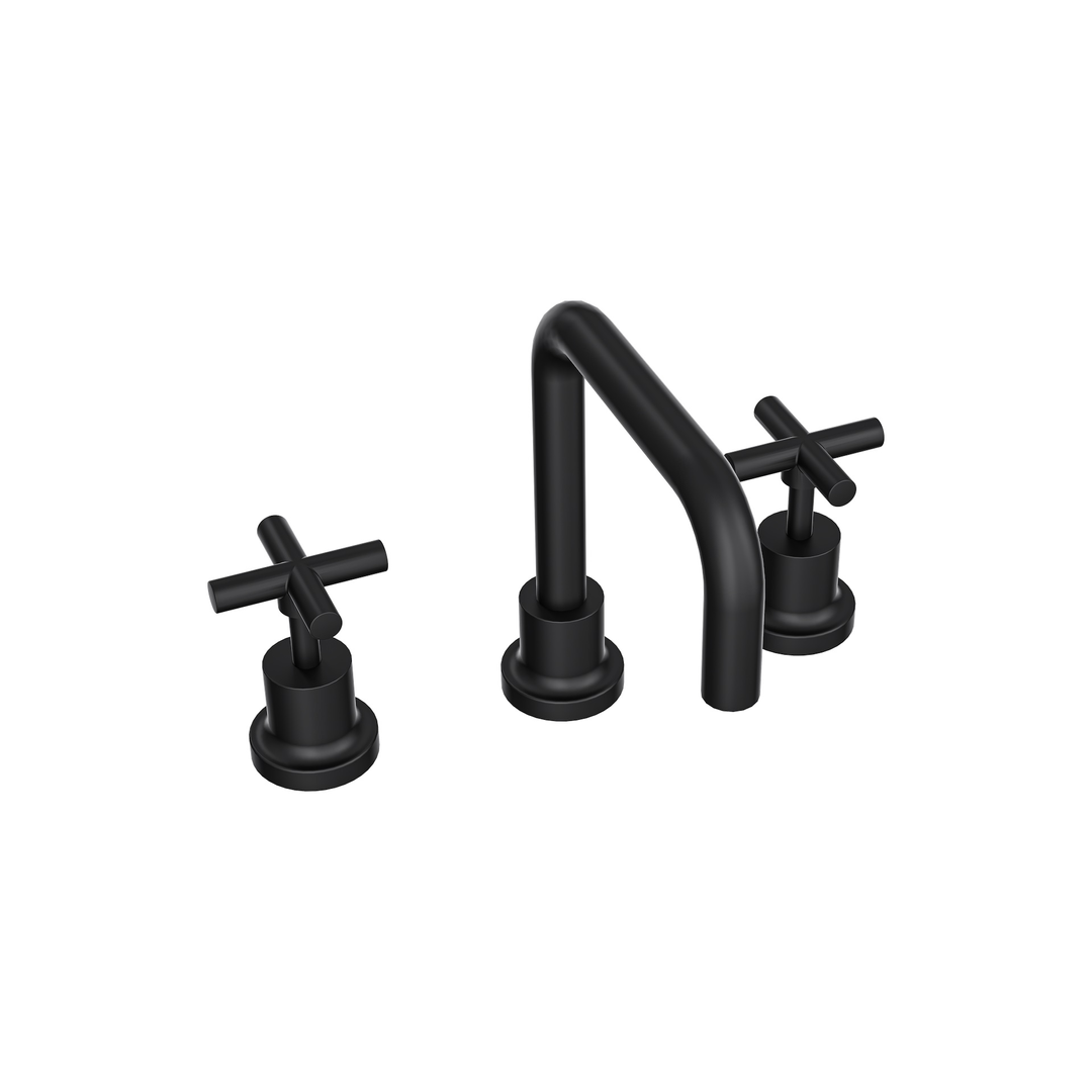 Linsol Tre Cross Handle Basin Set - Matte Black