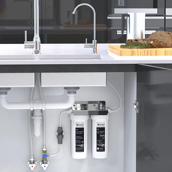 Puretec Twin Undersink System Ts100 C/W Dfu180 Faucet & Px051/Gc051