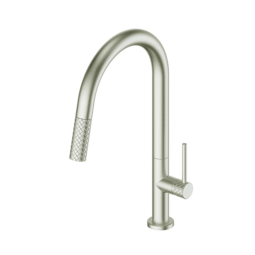 Greens Textura Pull-Down Sink Mixer Pvd Brushed Nickel