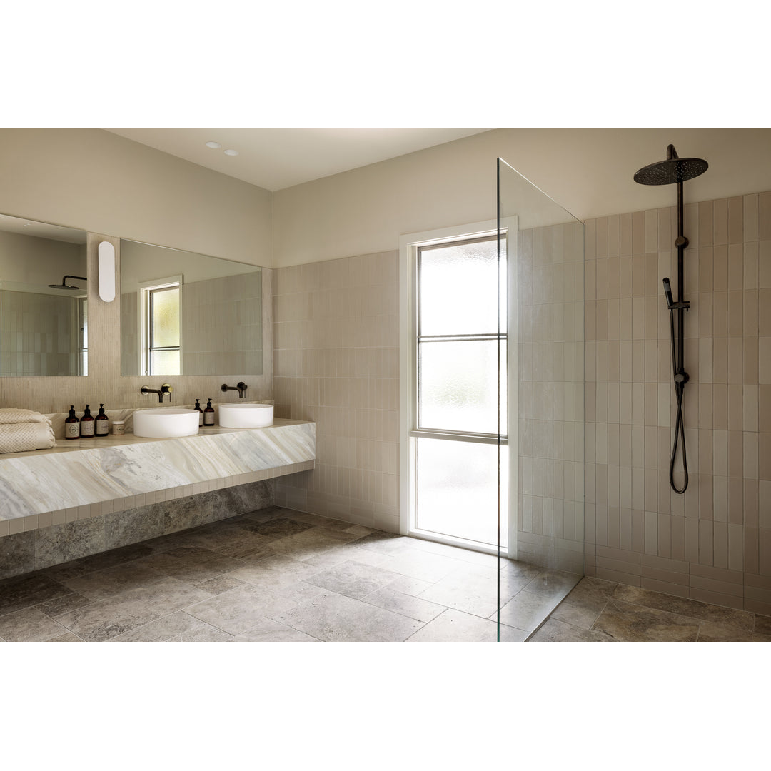 Meir Round Combination Shower Rail 300mm Rose Single Function Hand Shower Shadow